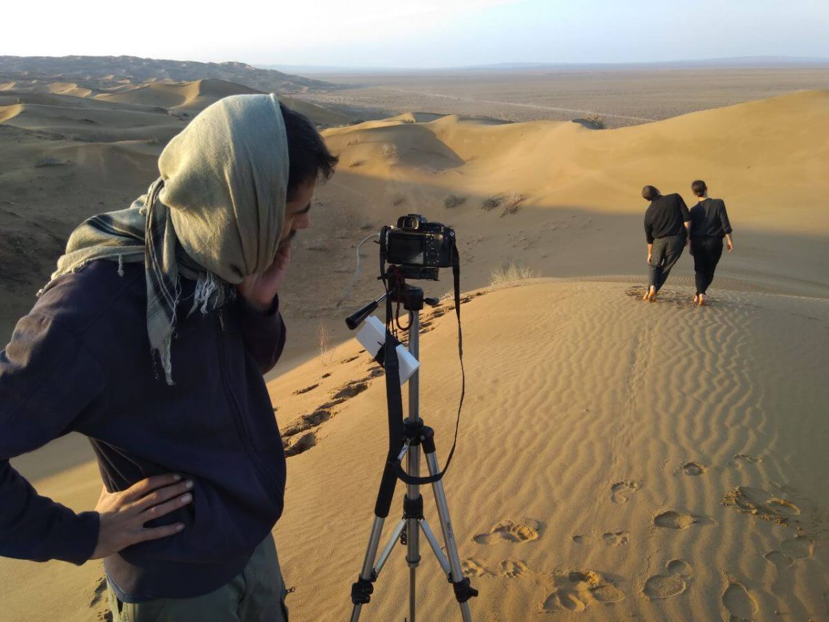 Angela Rabaglio and Micaël Florentz shooted by Iranian artist in the desert of Anarak.